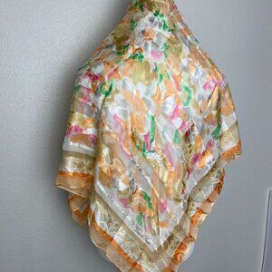 Vintage Laura di Garpi ( Jarpi ) Square Scarf 34" x 34"